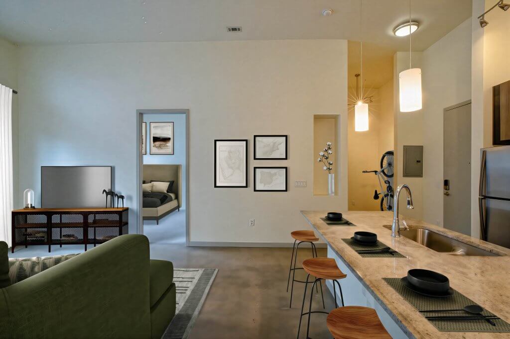 line 28 luxury apartments denver interior